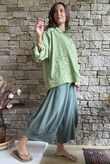 Hippie Shake Linen Blend Shirt Jacket Washed Lawn